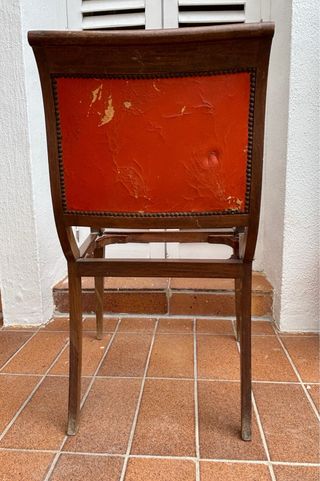 Silla despacho nogal antigua