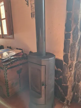 Estufa de leña moderna