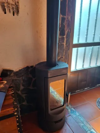 Estufa de leña moderna