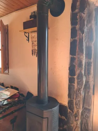 Estufa de leña moderna