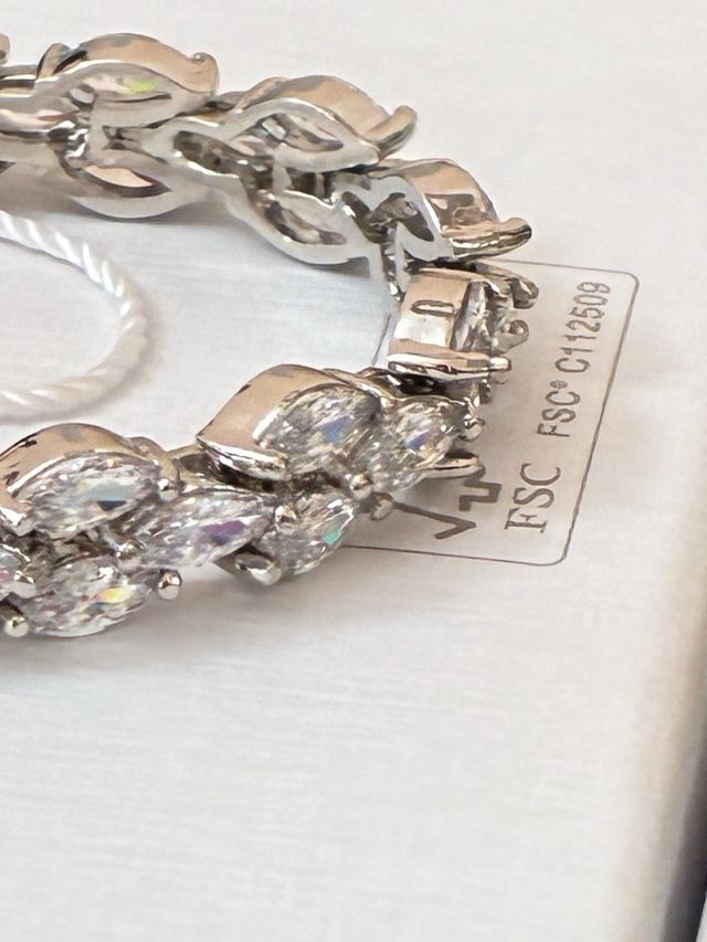 Brazalete Acero-Oro 18k Circonia-10Ct -17Cm -10gra