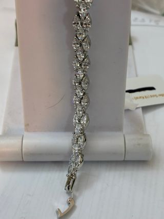 Brazalete Acero-Oro 18k Zircon-10Ct -17Cm -10gra