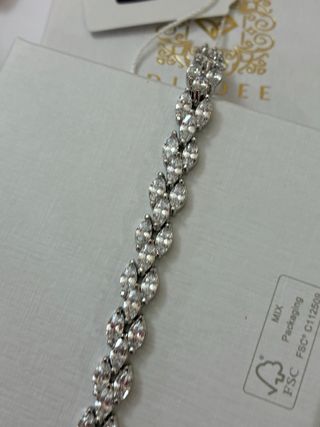 Brazalete Acero-Oro 18k Zircon-10Ct -17Cm -10gra