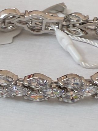 Brazalete Acero-Oro 18k Zircon-10Ct -17Cm -10gra