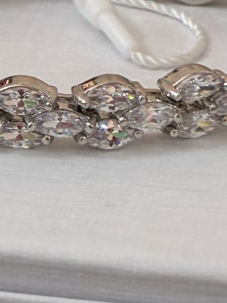 Brazalete Acero-Oro 18k Zircon-10Ct -17Cm -10gra