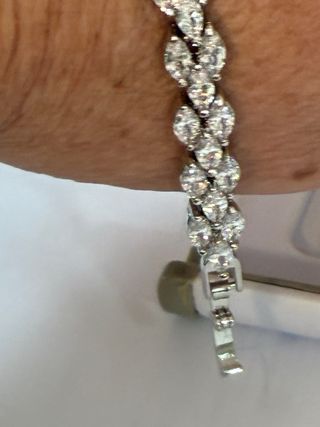 Brazalete Acero-Oro 18k Zircon-10Ct -17Cm -10gra