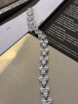 Brazalete Acero-Oro 18k Zircon-10Ct -17Cm -10gra