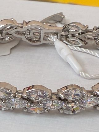 Brazalete Acero-Oro 18k Zircon-10Ct -17Cm -10gra