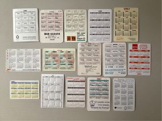 15 Calendarios de bolsillo