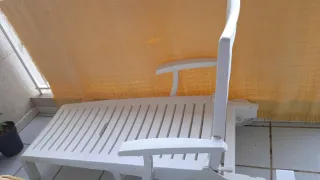 Tumbona resina plegable con ruedas piscina/jardín