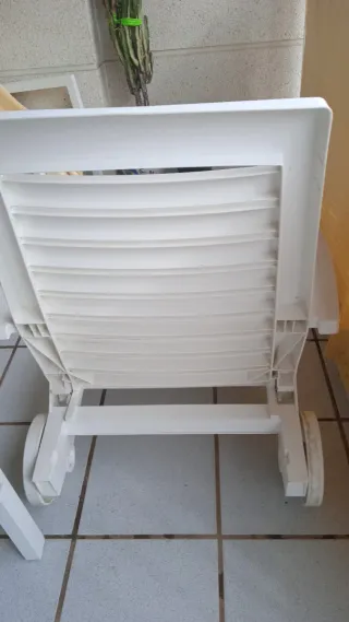 Tumbona resina plegable con ruedas piscina/jardín