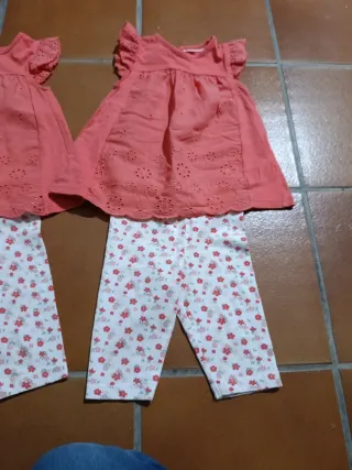 Lote Conjunto niña 80cm: Vestido y polaina