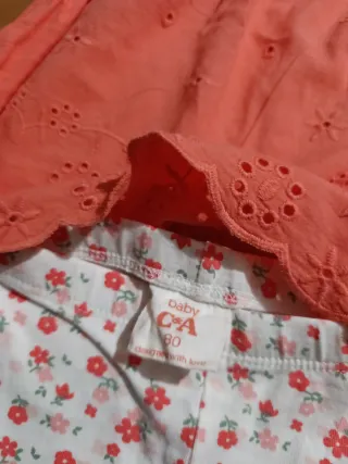 Lote Conjunto niña 80cm: Vestido y polaina