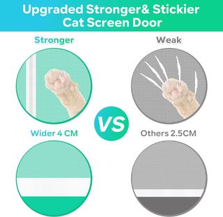 Puerta Mosquitera para Gatos, 91X208cm Puerta de P