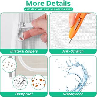 Puerta Mosquitera para Gatos, 91X208cm Puerta de P