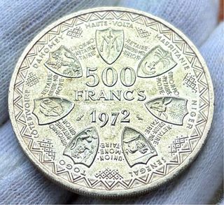 Moneda PLATA AFRICA OCCIDENTAL 500 Francos 1972