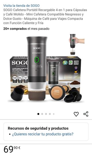 Cafetera Portátil Recargable