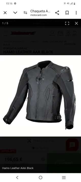 Chaqueta Dainese Cuero Gris/Rojo Sin Estrenar