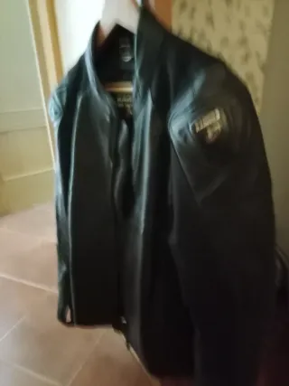 Chaqueta Dainese Cuero Gris/Rojo Sin Estrenar