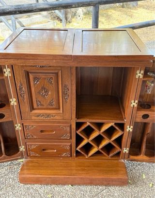 Mueble Bar Madera Teca Maciza