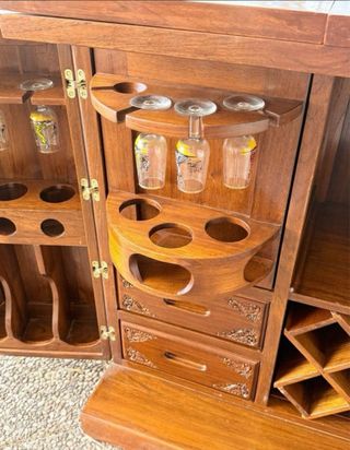 Mueble Bar Madera Teca Maciza