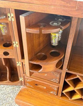 Mueble Bar Madera Teca Maciza