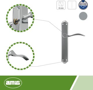 Amig – Juego de Manillas con Placa para Puerta – 2