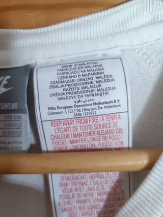 Sudadera o Jersey Nike Color Blanco y Morado M