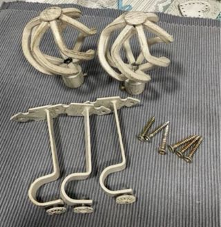 Barra de cortina y sus soportes