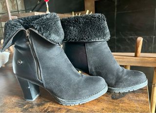 Botines negros de mujer de piel talla 39