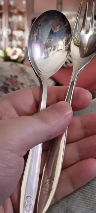 Set Cuchara y Tenedor ACSA Plateados