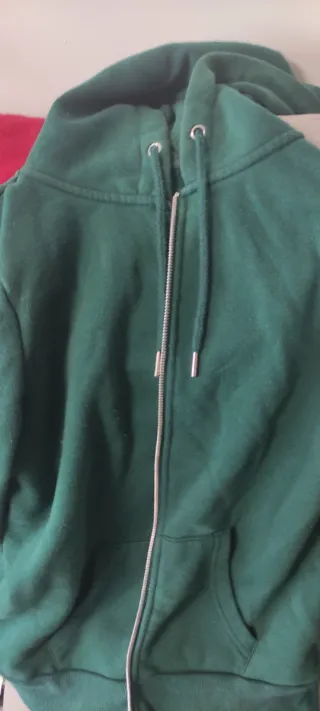 Sudadera con capucha verde