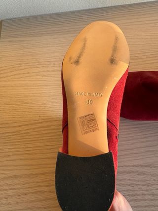 Stivaletti scamosciati donna rossi