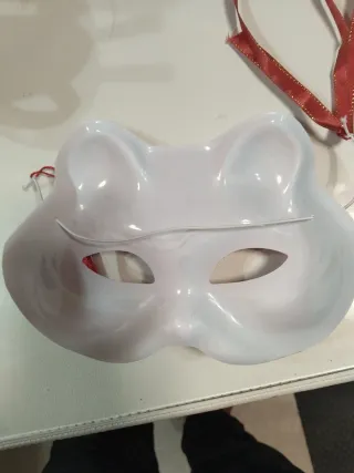 Máscara Kitsune Blanca y Roja