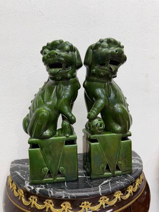 Coppia di leoni Foo, leoni guardiani cinesi