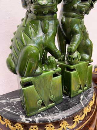 Coppia di leoni Foo, leoni guardiani cinesi