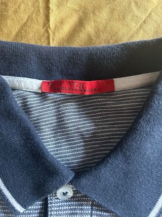 Polo Carolina Herrera Rayas Gris y Blanco