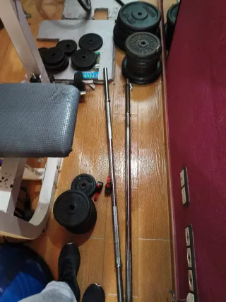 Discos de pesas color negro 20kg y 10kg