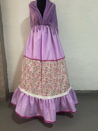 Zagalejo morado con estampado floral