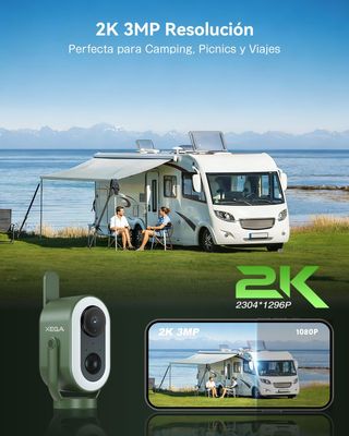 Cámara  Camping 4G LTE SIM Magnética 2K 6000mAh
