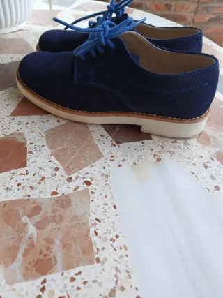 Mocasines niño azul marino piel