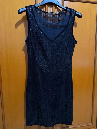 Abito Intimissimi nero tg S paillettes