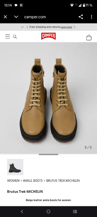 Botas Camper Brutus Trek Mujer Talla 38