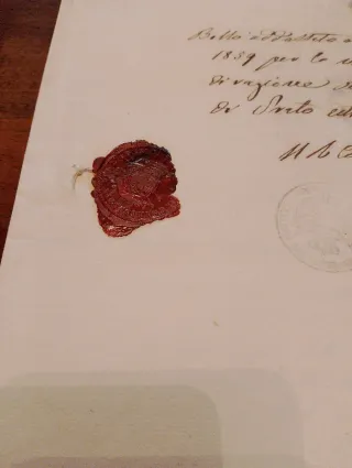 Documento storico 1859
