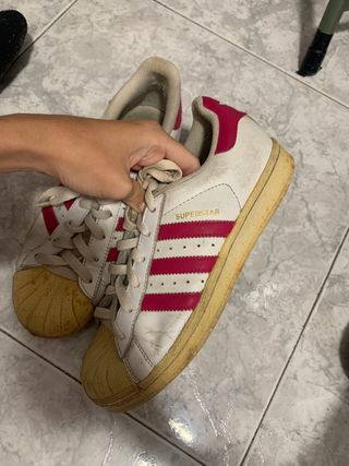 Zapatillas Adidas Superstar Blancas y Rosas
