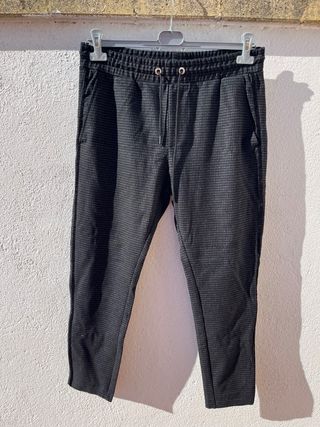 Pantalón Youline Talla 46 Negro/Gris