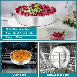 Juego de 3 moldes redondos de acero inoxidable par