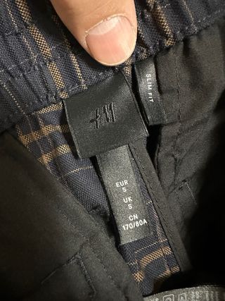 Pantaloni H&M Uomo Tg. S Fantasia a Quadri