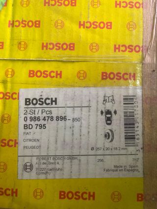 Discos de freno delanteros Valeo D001