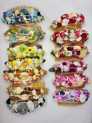 Peinetas de flores fallera huertana grandes